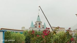 登封市沐恩堂十字架被強拆