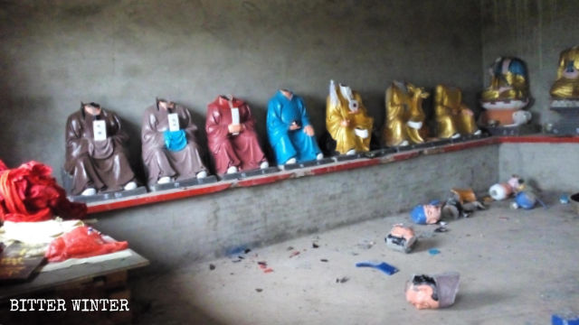 東林村古佛寺被毀壞的佛像 東林村古佛寺被毀壞的佛像
