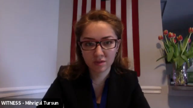 维吾尔女子米娜通过视频向法庭提供遭受酷刑的证据