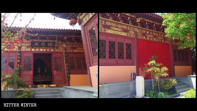 慈航寺內的殿門被封閉 慈航寺內的殿門被封閉