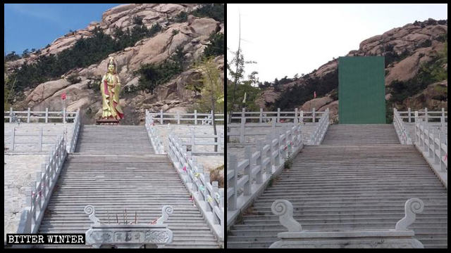 高福寺觀音像被封蓋前後 高福寺觀音像被封蓋前後