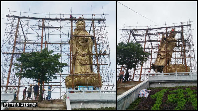 慶國寺觀音像被拆中 慶國寺觀音像被拆中
