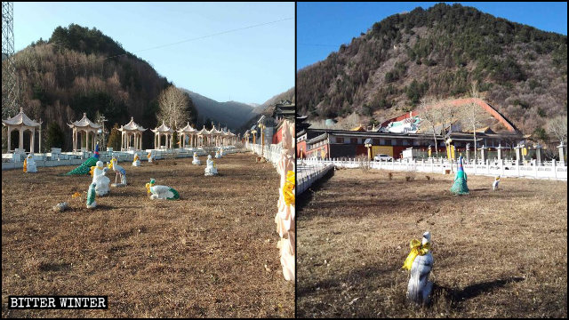 白雲寺多尊露天佛像被拆除前後