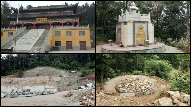 十堰市的泰山寺被夷為平地（知情人提供）